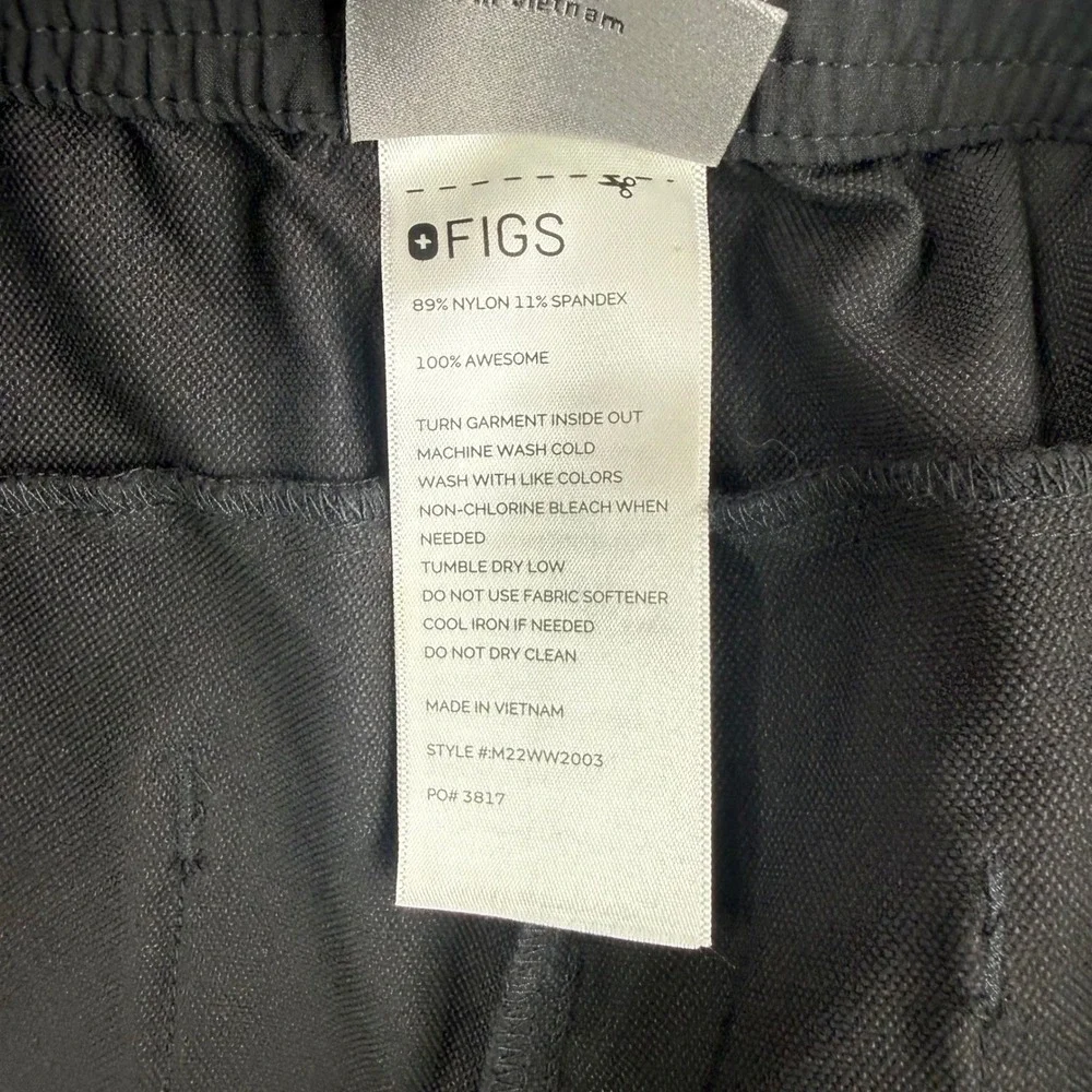 FIGS Pro Pants Mens Medium Black Scrub Joggers Stretch Drawstring Medical 30